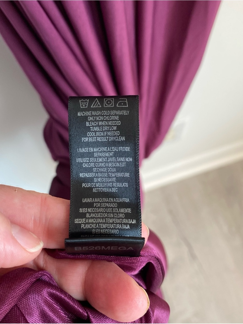 Plum BCBG Max Azria Halter Neck Ruched Maxi Dress Size2 - Picture 10 of 13
